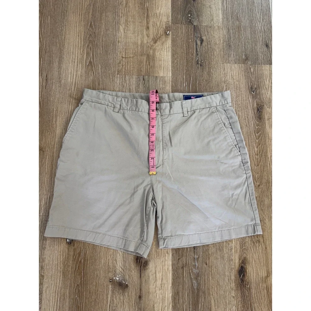 Vineyard Vines Breaker Shorts Mens 38 Tan Khaki Cotton Stretch Preppy Chino Golf